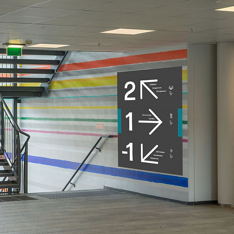 Mockup av skilt på skolen